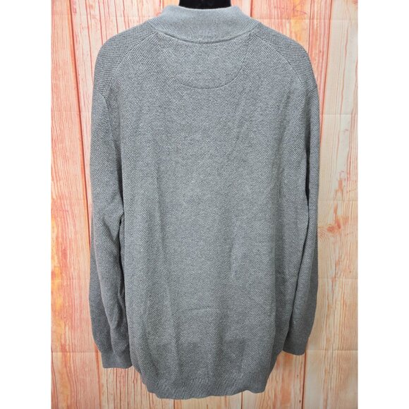 Tommy Bahama Gray Mens Half-Zip Sweater XXXL Cotton/Cashmere/Silk - Picture 2 of 9